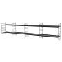 REPISA VINTAGE QUATRO MODULAR 50 CM X 2.40 M 5 SOPORTES 8 BANDEJAS ACERO NEGRO