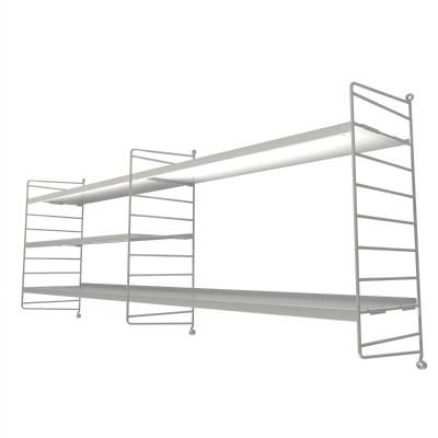 REPISA VINTAGE DUO MODULAR 50 CM X 1.20 M 3 SOPORTES 5 BANDEJAS ACERO BLANCO