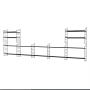 REPISA VINTAGE MODULAR 1 X 3 M 10 SOPORTES Y 14 BANDEJAS ACERO NEGRO