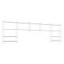 REPISA VINTAGE MODULAR 1 X 2.40 M 10 SOPORTES Y 14 BANDEJAS ACERO BLANCO