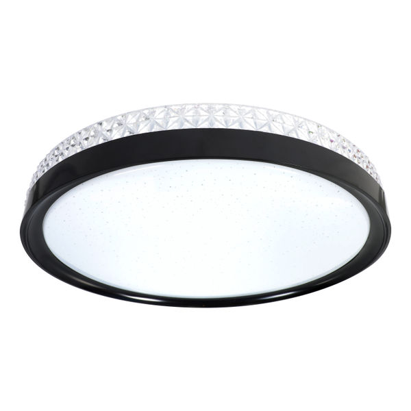 PLAFÓN ILUMINADO LED SOBREPONER CIRCULAR 18 W NEGRO LUZ CÁLIDA INTERIOR