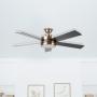VENTILADOR DE TECHO BAXTAN 56" LED INTEGRADO PARA INTERIOR BRONCE
