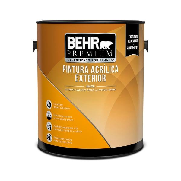 PINTURA BASE OSCURA EXTERIOR BEHR PREMIUM 3.43 L MATE