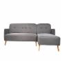 SALA ESQUINERA MODULAR EFAISTOS CONVERTIBLE TELA DE LINO 190 X 100 X 84 CM GRIS