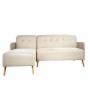 SALA ESQUINERA MODULAR ESCANDINAVA CAMA TELA TIPO LINO 190 X 84 X 100 CM BEIGE SIN COJINES