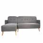 SALA ESQUINERA MODULAR EFAISTOS CONVERTIBLE TELA TIPO LINO 190 X 160 CM GRIS SIN COJINES
