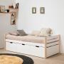 CAMA INDIVIDUAL INDIVIDUAL DE MADERA BLANCO CON 3 CAJONES MODERNO 100 KG