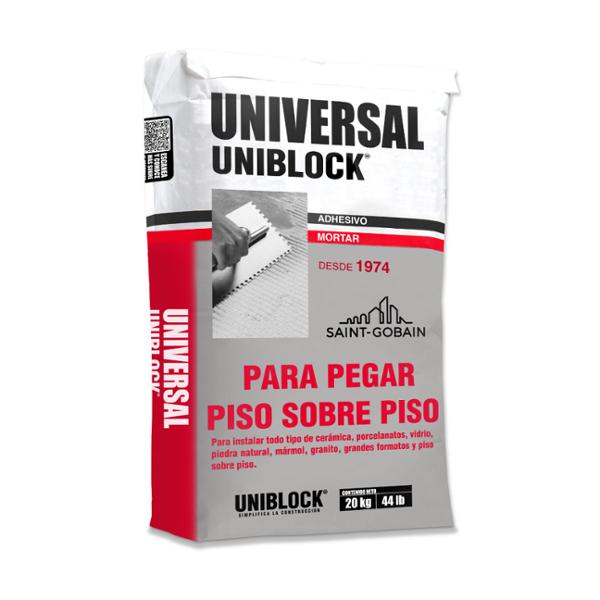 ADHESIVO PARA PISO Y AZULEJO UNIVERSAL INTERIOR Y EXTERIOR 20 KG ALTA ADHERENCIA