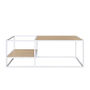 MESA CENTRO DECORATIVA MADERA Y METAL 100 X 60 X 35 CM BLANCO