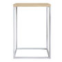 MESA LATERAL AUXILIAR ACERO Y MDP 58 X 40 X 40 CM BLANCO
