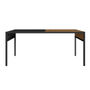 MESA DE CENTRO DECORATIVA MDP Y METAL 80 X 50 X 35 CM NEGRO