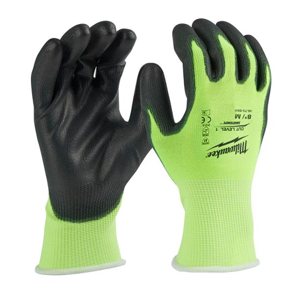 GUANTES ANTICORTE NIVEL 1 DE ALTA VISIBILIDAD TALL
