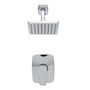 LLAVE MEZCLADORA PARA REGADERA MONOMANDO EMPOTRABLE CROMO BAJA PRESION