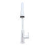 LLAVE PARA FREGADERO MONOMANDO CROMO CUELLO RETRÁCTIL 24" DOS TIPOS DE CHORRO