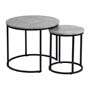 SET DE MESAS DE CENTRO REDONDA 2 PIEZAS 60X60X50CM GRIS