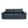 SOFÁ CAMA RAK TELA 215 X 88 X 92 CM GRIS CON COJINES