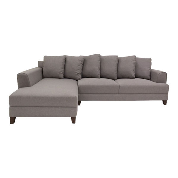 SALA ESQUINERA SECCIONAL LAV III TELA 2.97 X 1.90 X 0.95 M GRIS CLARO SIN COJINES