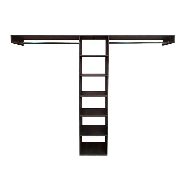 CLÓSET MELAMINA ARMABLE 180 X 240 X 45 CM CAFÉ CON ACCESORIOS