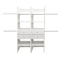 CLÓSET MELAMINA ARMABLE 190 X 100 X 40 CM BLANCO CON 2 CAJONERAS