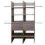 CLÓSET MELAMINA Y MDF ARMABLE 190 X 100 X 40 CM CAFÉ CON 2 CAJONERAS PREMIUM