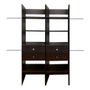 CLÓSET MELAMINA Y MDF ARMABLE 190 X 100 X 40 CM WENGUE CON 2 CAJONERAS PREMIUM