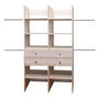 CLÓSET MELAMINA Y MDF ARMABLE 190 X 100 X 40 CM BEIGE CON 2 CAJONERAS
