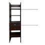 CLÓSET MELAMINA Y MDF ARMABLE 190 X 50 X 40 CM CAFÉ CHOCOLATE CON 2 CAJONES