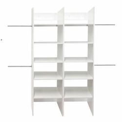 CLÓSET MELAMINA Y MDF ARMABLE 190 X 100 X 40 CM BLANCO CON 2 ENTREPAÑOS