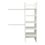 CLÓSET MELAMINA Y MDF ARMABLE 190 X 50 X 40 CM BLANCO CON ENTREPAÑOS Y DOBLE PERCHERO