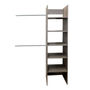 CLÓSET MELAMINA Y MDF ARMABLE 190 X 50 X 40 CM CAFÉ CON ACCESORIOS