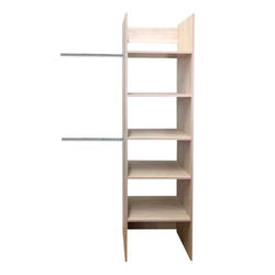 CLÓSET MELAMINA Y MDF ARMABLE 190 X 50 X 40 CM BEIGE CON ACCESORIOS