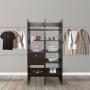 CLÓSET MELAMINA ARMABLE 190 X 100 X 40 CM WENGUE CON CAJÓN