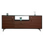 CREDENZA TRENDY PLUS MDP NEGRO NOGAL 200 CM