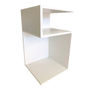 MESA DE CENTRO AUXILIAR FANCY MDF Y MELAMINA 60 X 35 X 33.5 CM BLANCO