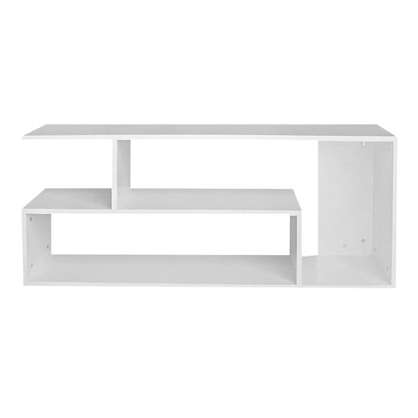 MUEBLE PARA TV PARA PANTALLA MELAMINA Y MDF BLANCO 120 X 44.4 X 30 CM