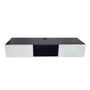 REPISA FLOTANTE PARA TV LARGE 120 X 30 X 20 CM 1 PIEZA MDF NEGRO BLANCO