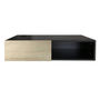 REPISA FLOTANTE PARA TV MINI 20 X 80 X 30 CM 1 PIEZA MDF NEGRO ENCINO POLAR