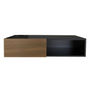 REPISA FLOTANTE PARA TV MINI 20 X 80 X 30 CM 1 PIEZA MDF NEGRO NOGAL NEO