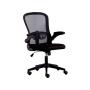 SILLA DE OFICINA CON MALLA COLOR NEGRO