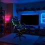 SILLA GAMING CON REPOSAPIES Y LUZ LED PREMIUM GAMER COLOR AZUL