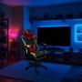 SILLA GAMING CON REPOSAPIES Y LUZ LED PREMIUM GAMER COLOR ROJO