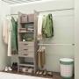 CLÓSET MELAMINA ARMABLE 210 X 240 X 39 CM GRIS CLARO 3 CAJONES
