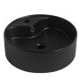 OVALÍN PARA BAÑO DE SOBREPONER NEGRO REDONDO 46 X 46 CM MATE