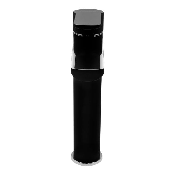 LLAVE PARA LAVABO MONOMANDO NEGRO CUELLO ALTO CON CARTUCHO CERÁMICO