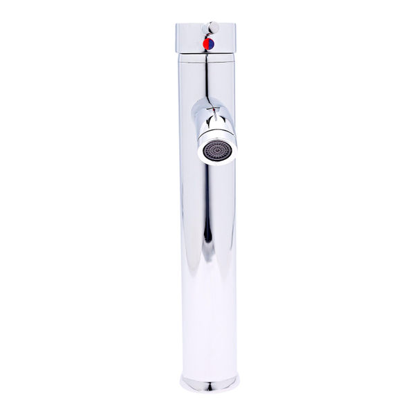 LLAVE PARA LAVABO MONOMANDO CROMO CUELLO ALTO ESTILO CONTEMPORÁNEO