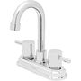 LLAVE PARA LAVABO DUOMANDO CROMO CUELLO BAJO DE INSTALACION SENCILLA