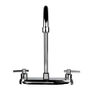 LLAVE PARA FREGADERO DUOMANDO CROMO MANERAL METALICO 8" USO DIARIO