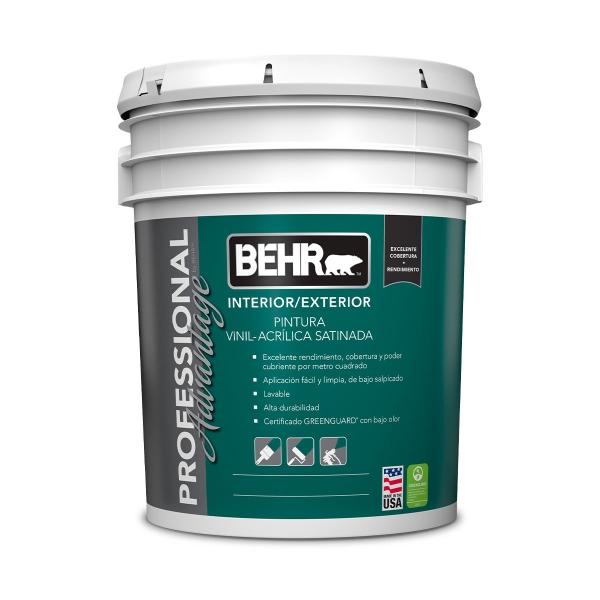 PINTURA BEHR VINIL ACRÍLICA BASE OSCURA CUBETA