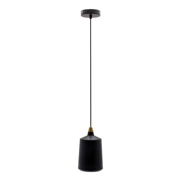 LÁMPARA COLGANTE INCANDESCENTE 1.48 M X 14 CM NEGRO