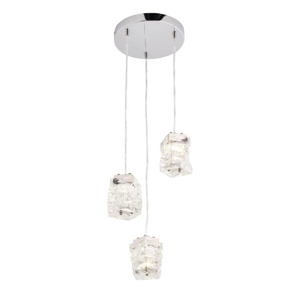 COLGANTE DE CRISTAL LED 3 LUCES LUXOR